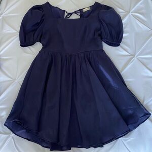 Altar’d State navy blue babydoll dress, size Large.